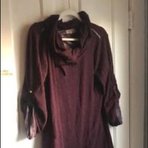 Max Studio Weekend purple cowel neck size L